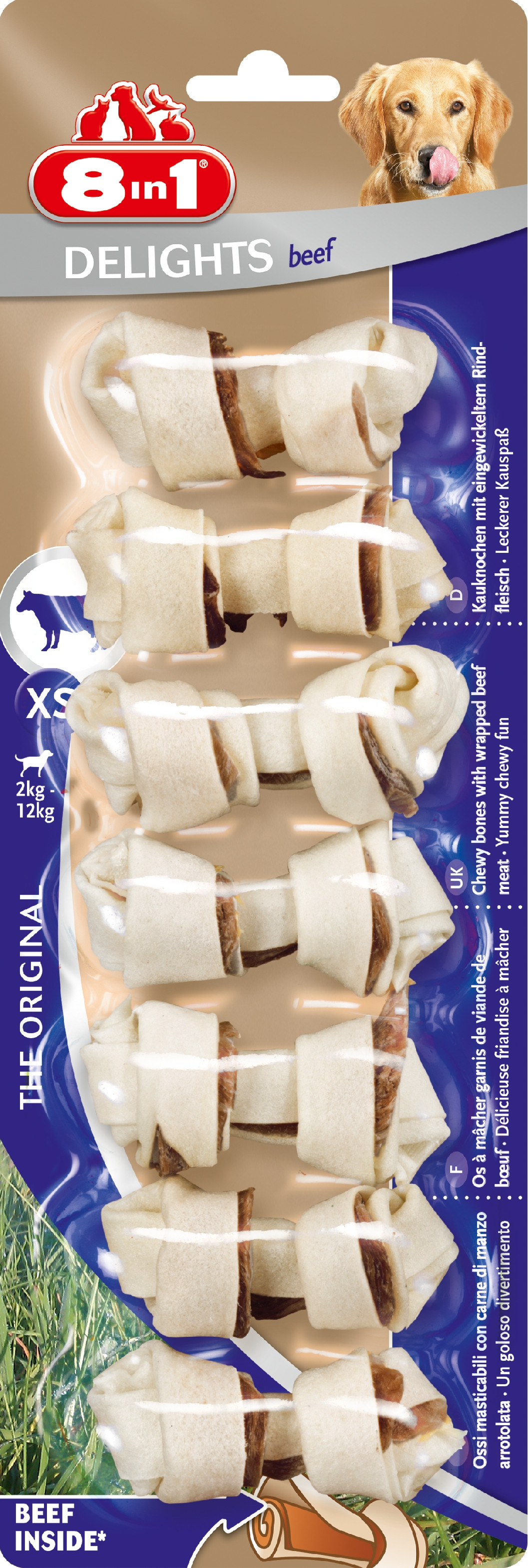 8in1 Delights hovězí kost 7 ks 84 g