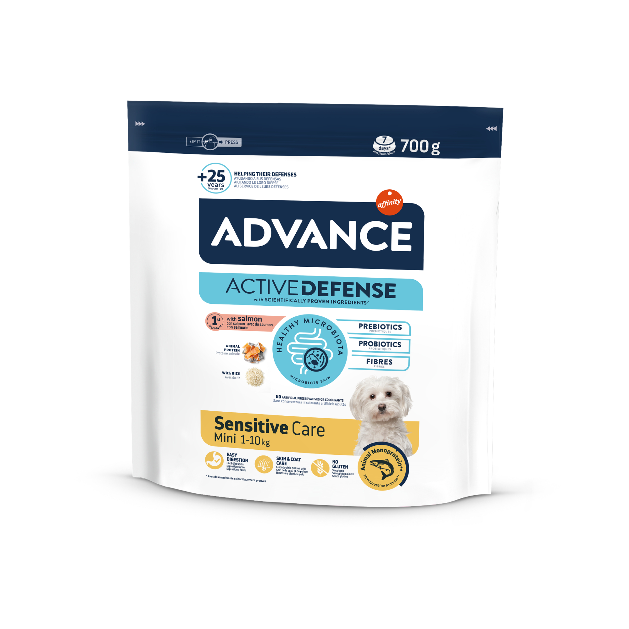 Advance Adult Mini Sensitive losos a rýže 700 g