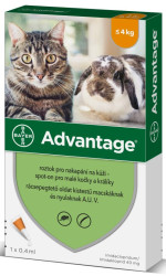 Advantage Spot-on pro kočky a králíky do 4 kg 40 mg 1 x 0,4 ml