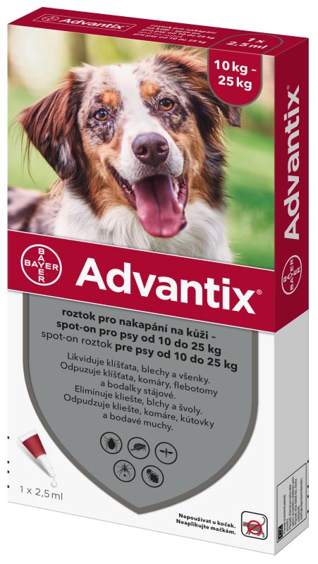 Advantix Spot-on pro psy 10 – 25 kg