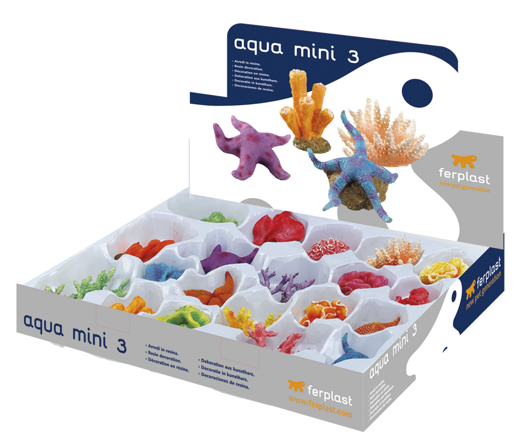 Akvarijní dekorace Ferplast sada AQUA MINI 3 1 ks