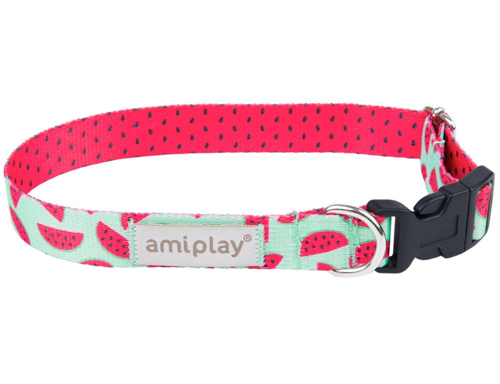 Amiplay Obojek nastavitelný BeHappy Watermelon | Obojky pro psy | P58742