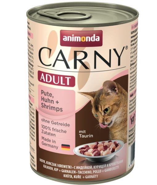 Animonda Carny konzerva pro kočky krůta + krevety 400 g