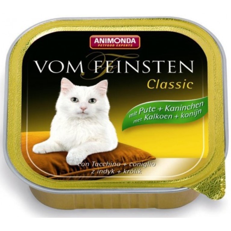 Animonda Vom Feinsten Classic paštika pro kočky krůta + králík 100 g