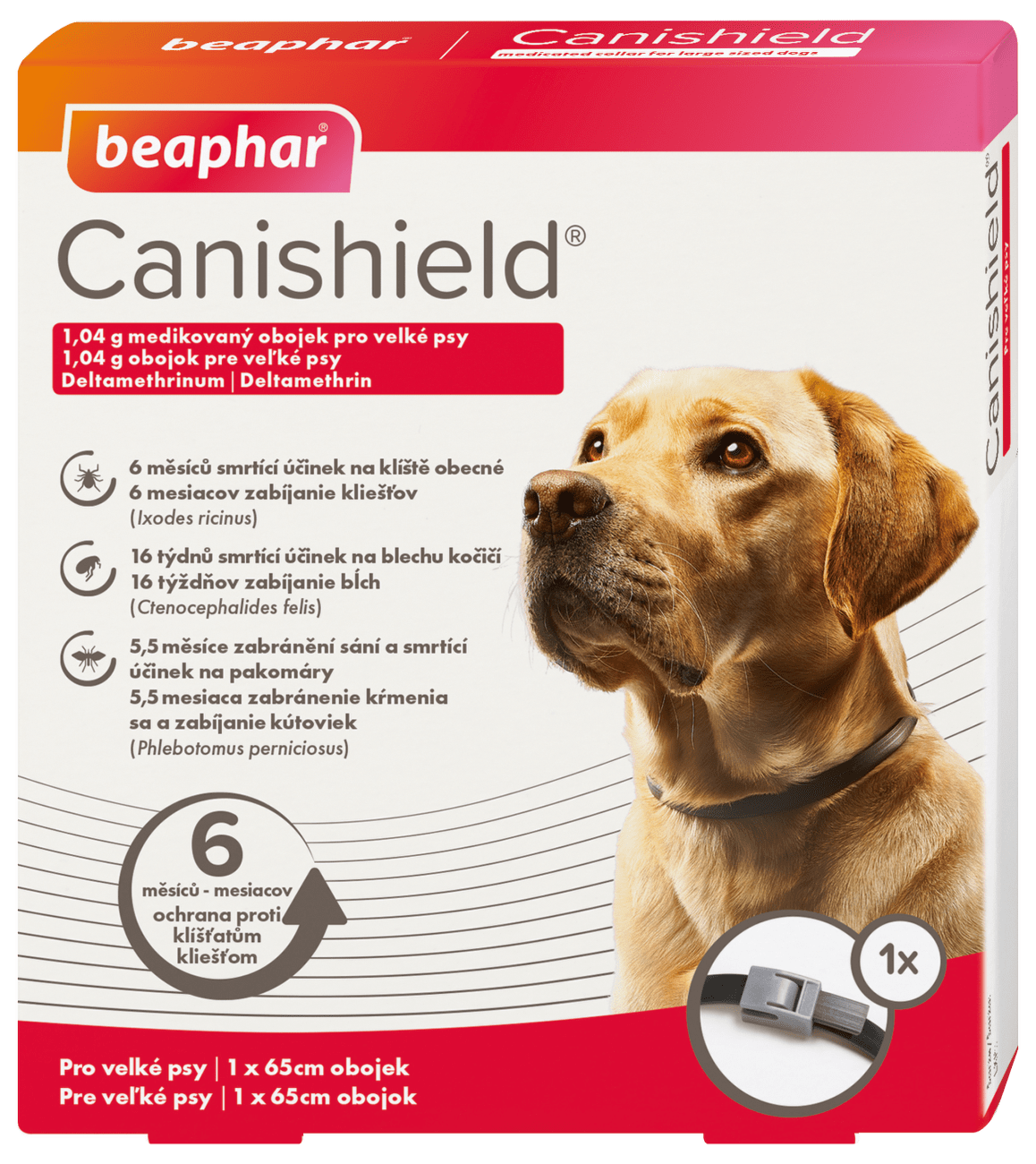 Antiparazitní obojek pro velké psy Beaphar Canishield® 65 cm