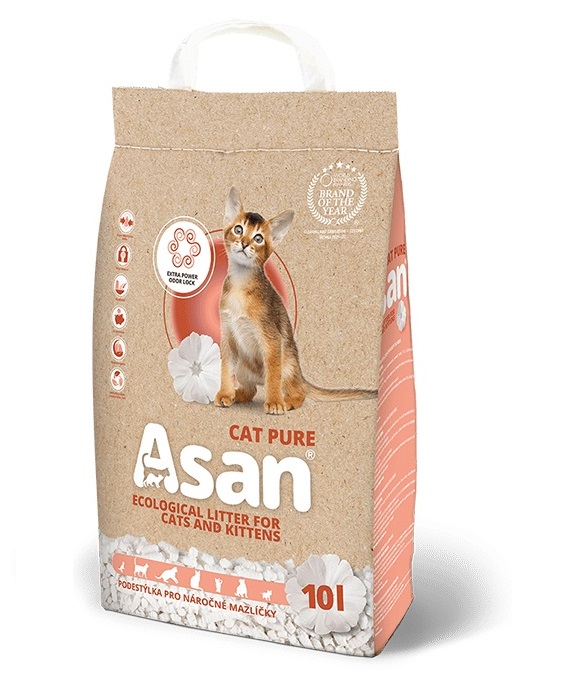 Asan Cat Pure eko-stelivo pro kočky 10 l (2,5 kg)