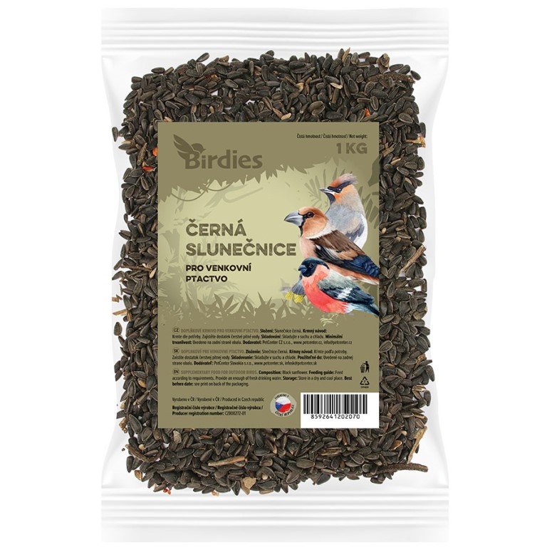 Birdies slunečnice černá 1kg