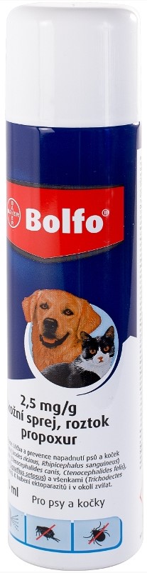 Bolfo kožní sprej 2,5 mg / 250 ml