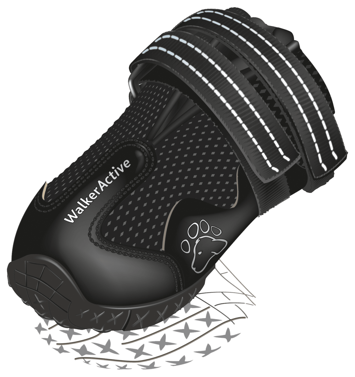 Boty pro psy Trixie Walker Active černé 2ks XS-S