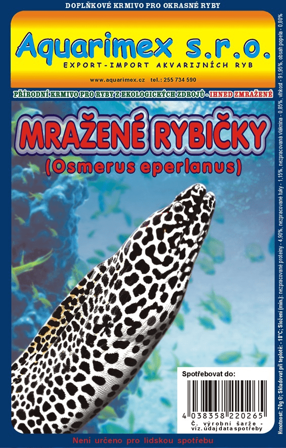 Brakické rybičky 6-8 cm 70g
