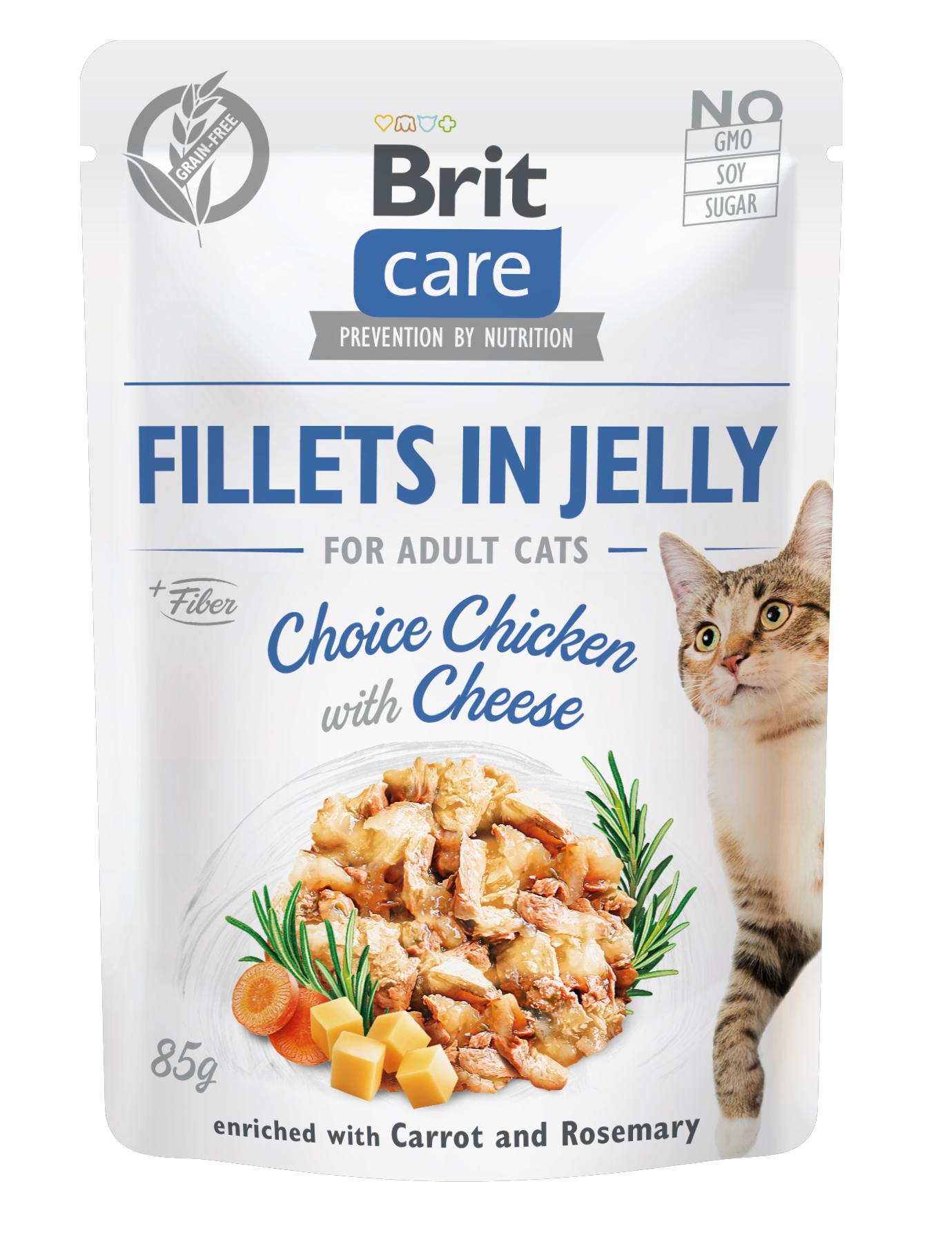 Brit Care Cat Fillets in Jelly Choice Chicken with Cheese 85 g