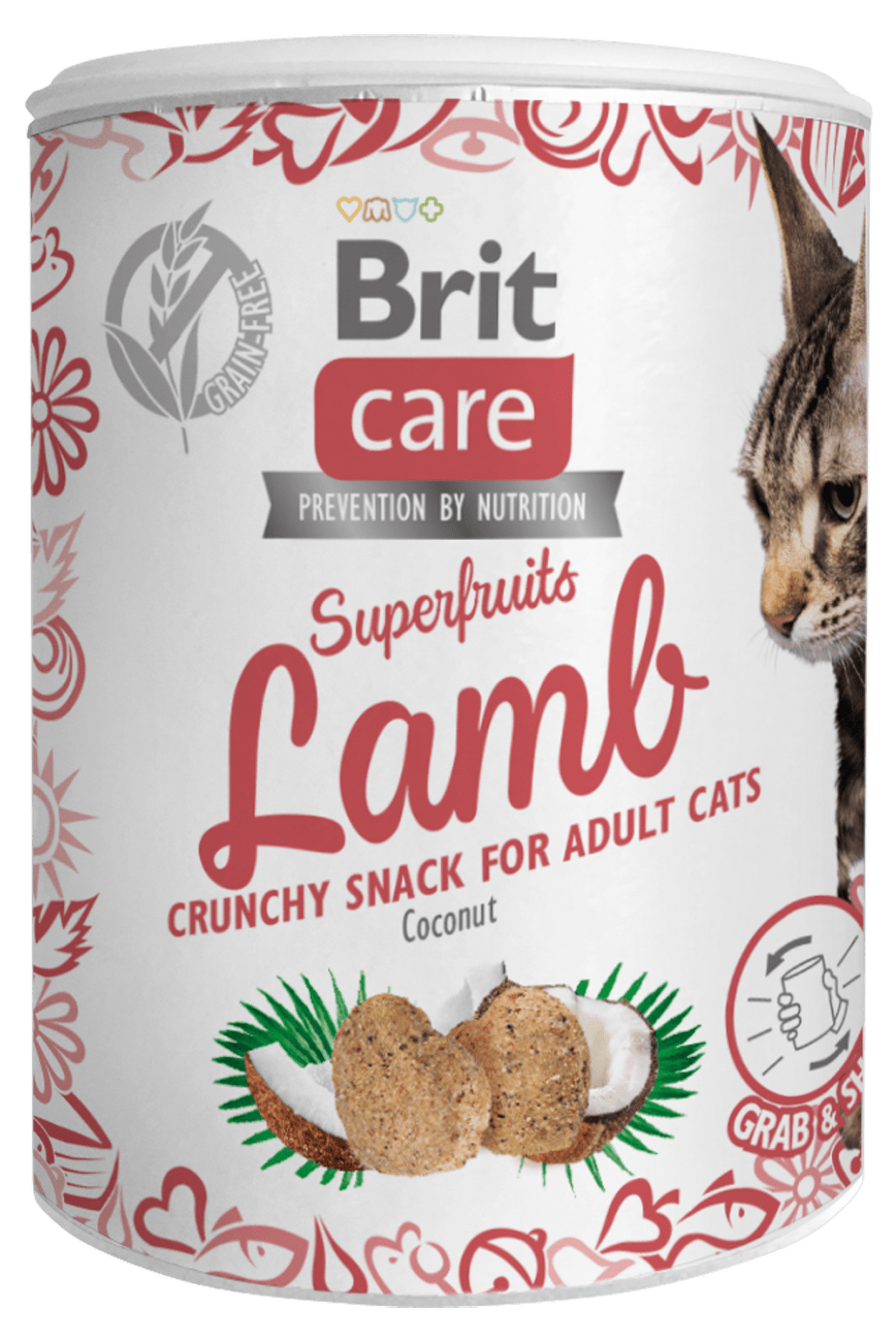 Brit Care Cat Snack Superfruits Lamb 100g