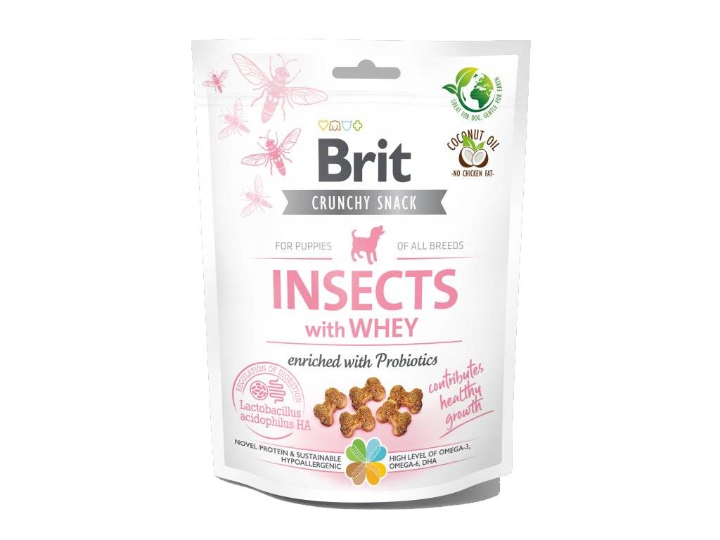 Brit Care Dog Crunchy Cracker s hmyzem, syrovátkou a probiotiky 200 g