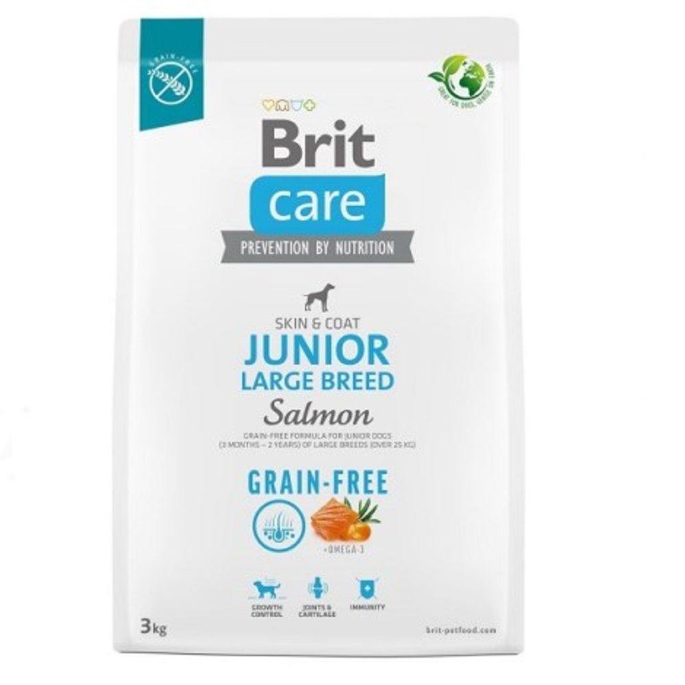 Brit Care Dog Grain-free Junior Large Breed Salmon 3 kg | P57009