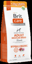 Brit Care Dog Hypoallergenic Adult Medium Breed 12+2kg