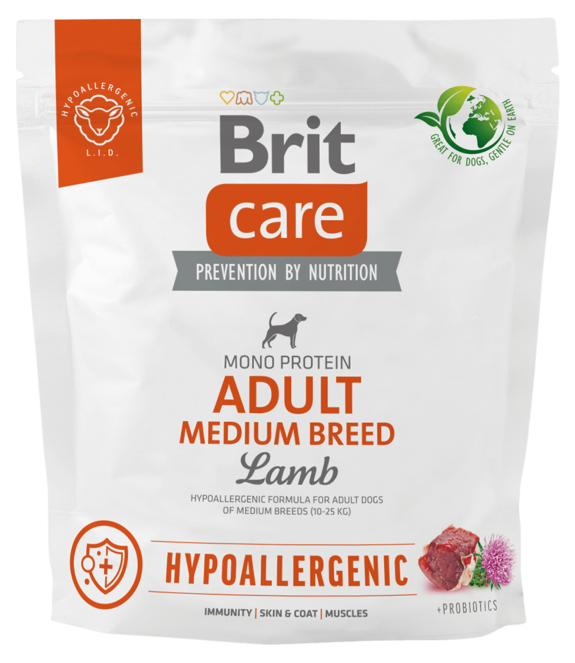 Brit Care Dog Hypoallergenic Adult Medium Breed 1kg