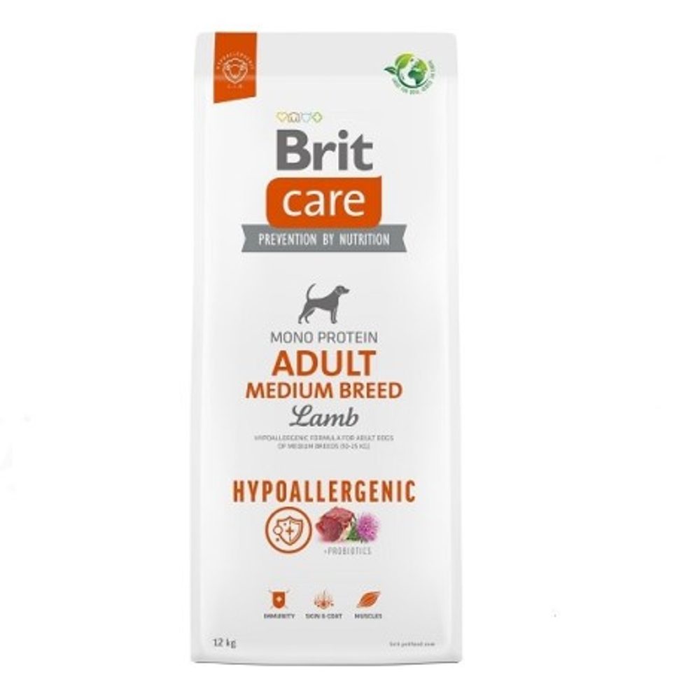Brit Care Dog Hypoallergenic Adult Medium Breed Lamb 12 kg | Granule pro psy | P56927