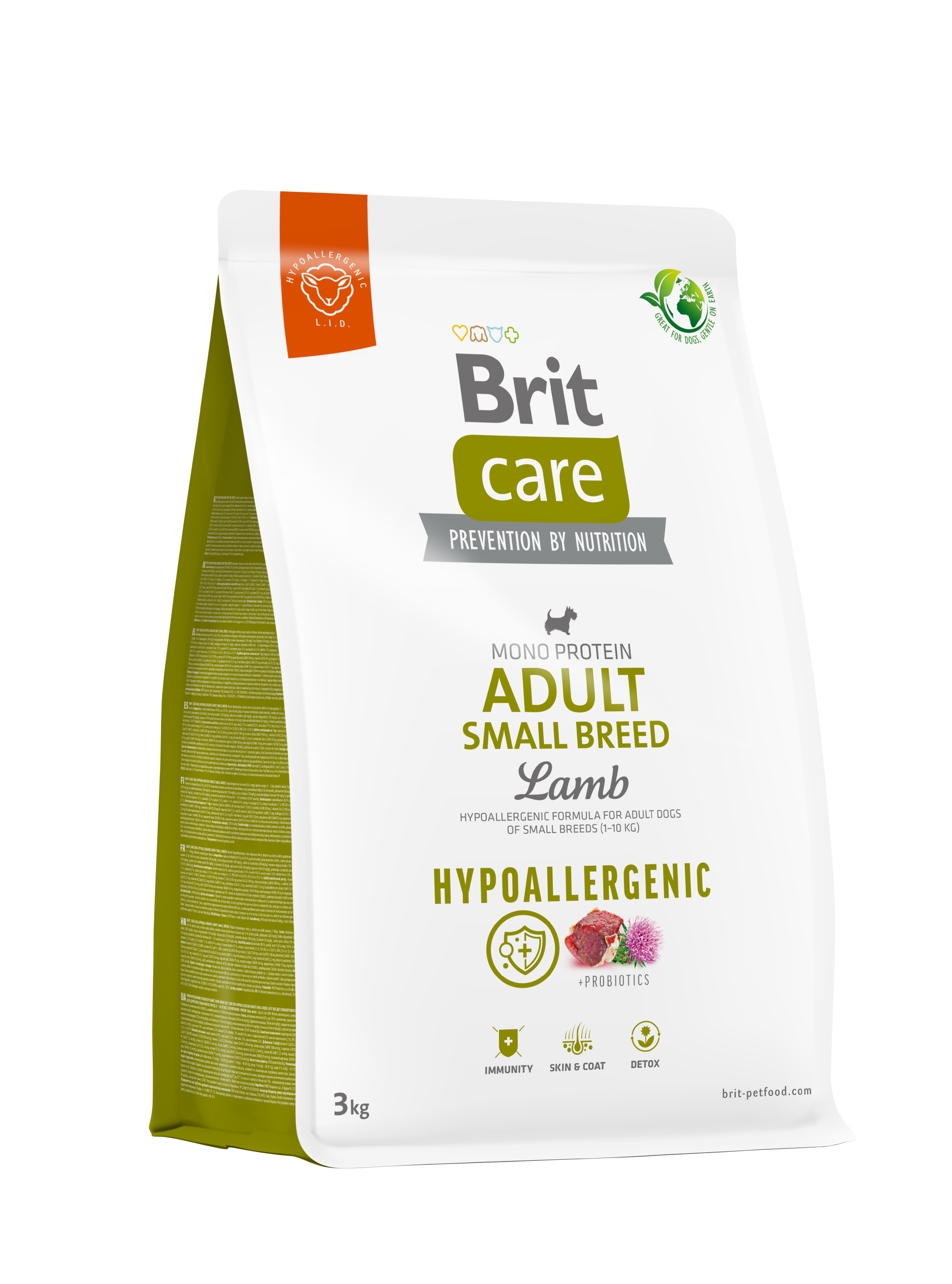 Brit Care Dog Hypoallergenic Adult Small Breed – Lamb and Rice 3 kg