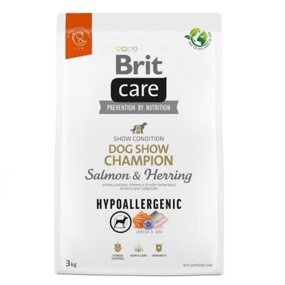 Brit Care Dog Hypoallergenic Dog Show Champion Salmon & Herring 3 kg | P56964