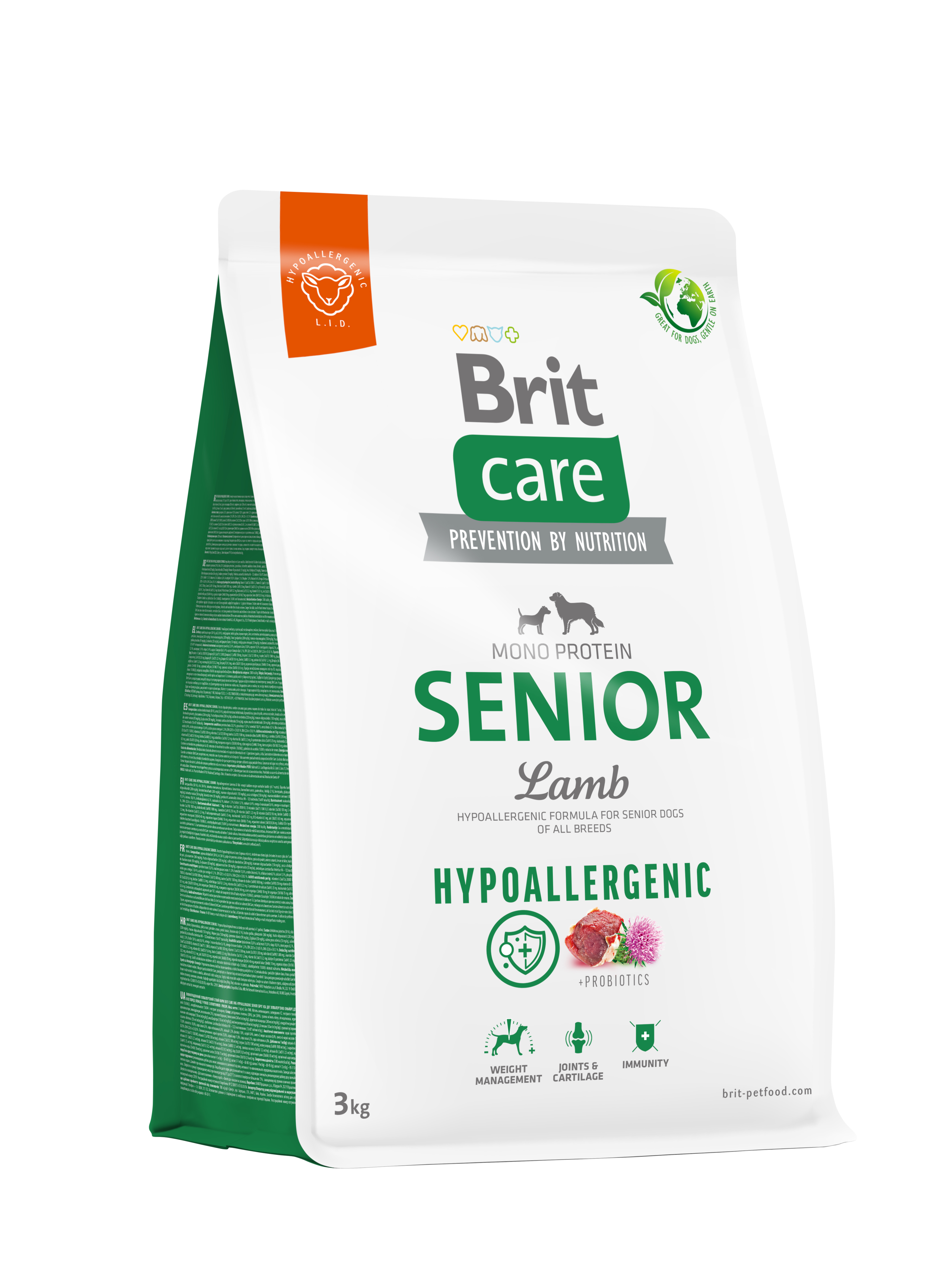 Brit Care Dog Hypoallergenic Senior – Lamb and Rice 3 kg