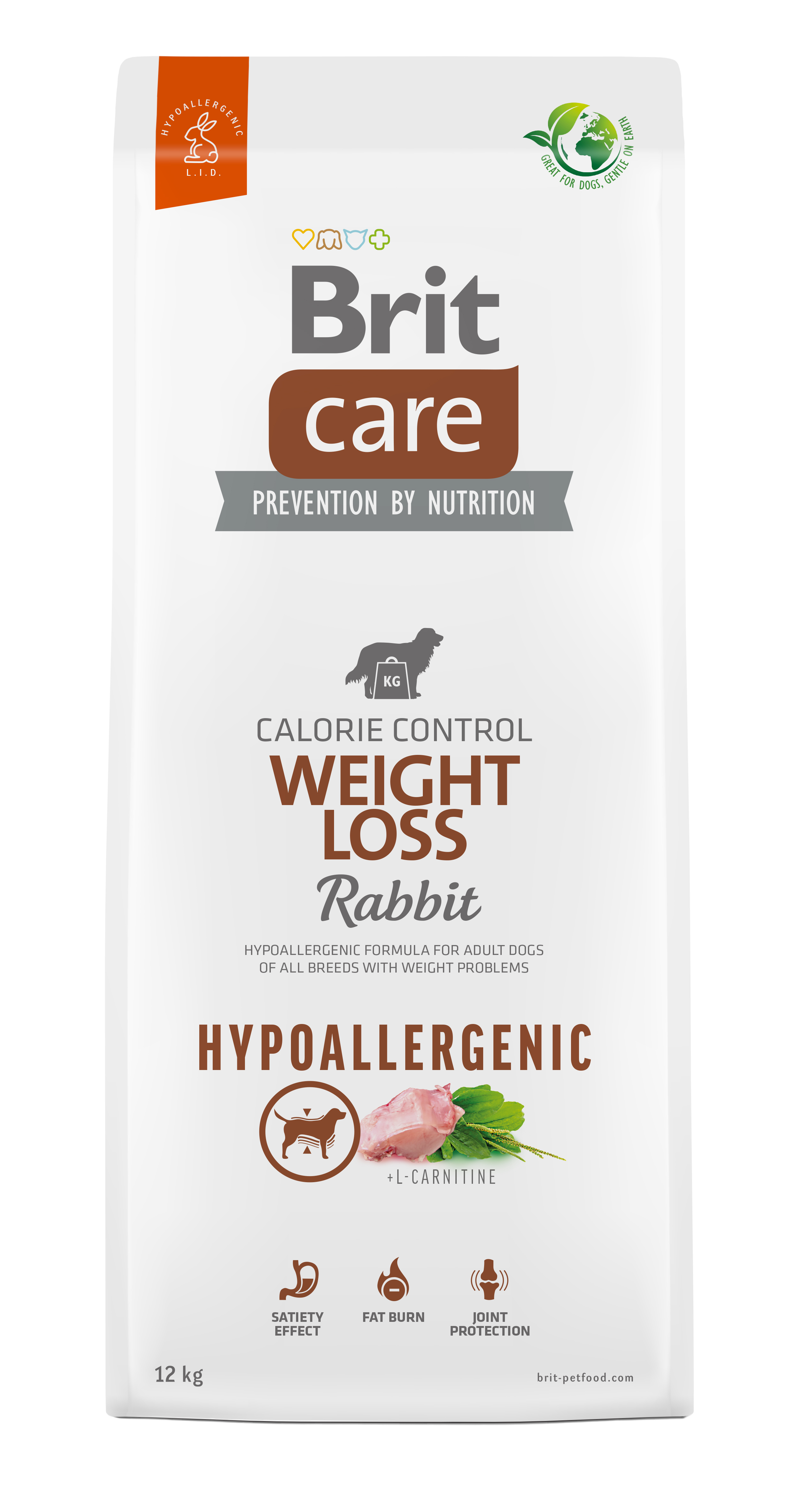 Brit Care Dog Hypoallergenic Weight Loss – Rabbit and Rice 12 kg