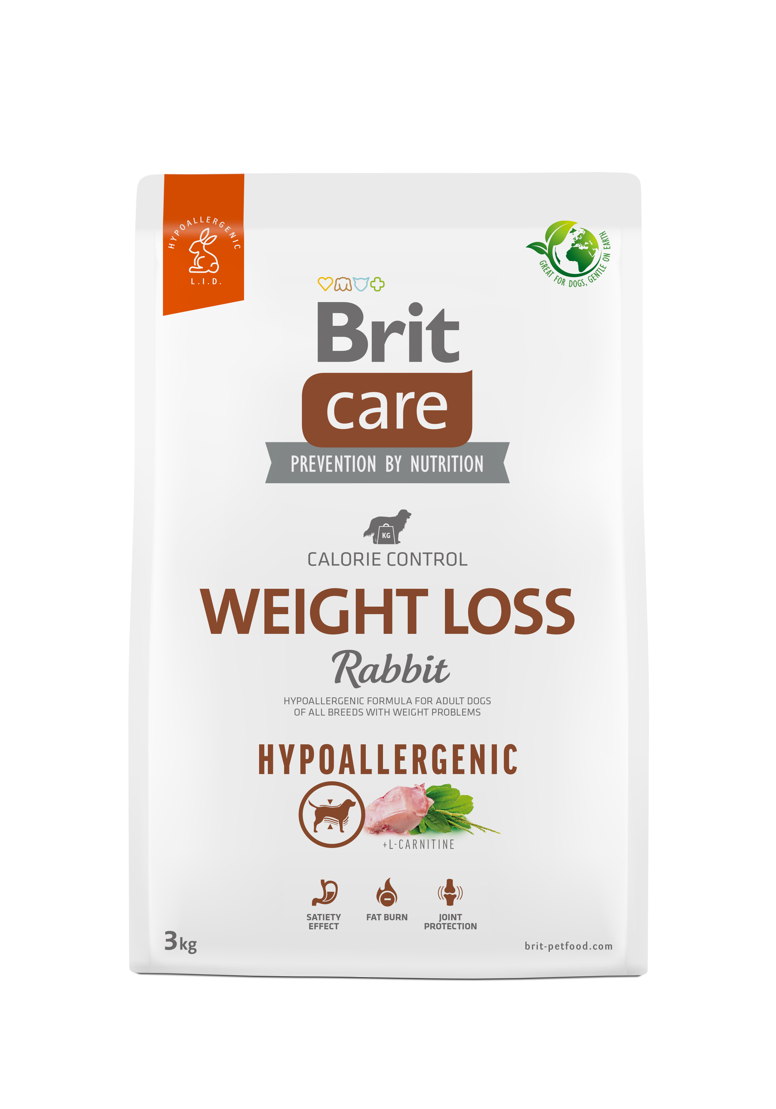 Brit Care Dog Hypoallergenic Weight Loss – Rabbit and Rice 3 kg