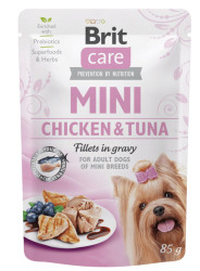 Brit Care Dog kapsička Mini Chicken & Tuna fillets in gravy 85 g