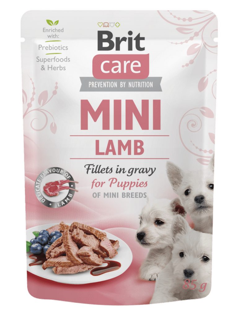 Brit Care Dog kapsička Mini Puppy Lamb fillets in gravy 85 g