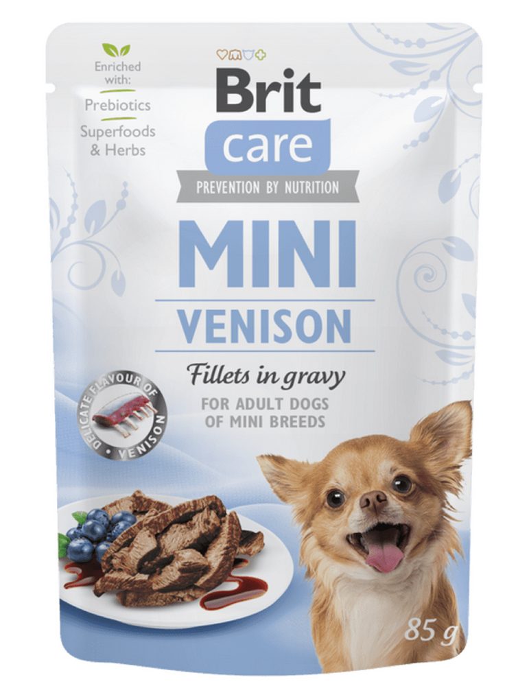 Brit Care Dog kapsička Mini Venison fillets in gravy 85 g | P57993