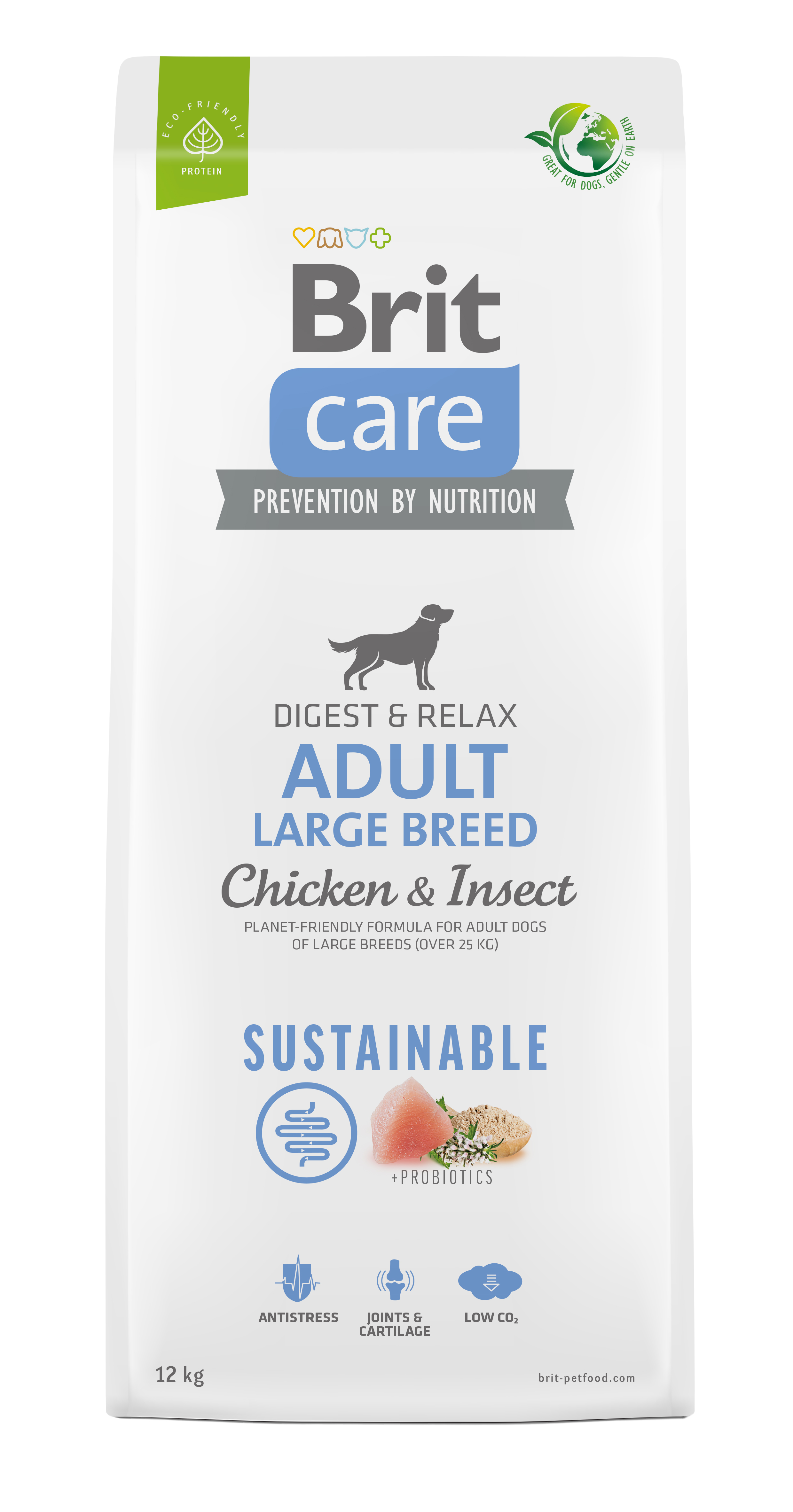 Brit Care Dog Sustainable Adult Large Breed – Chicken and Insect 12 kg