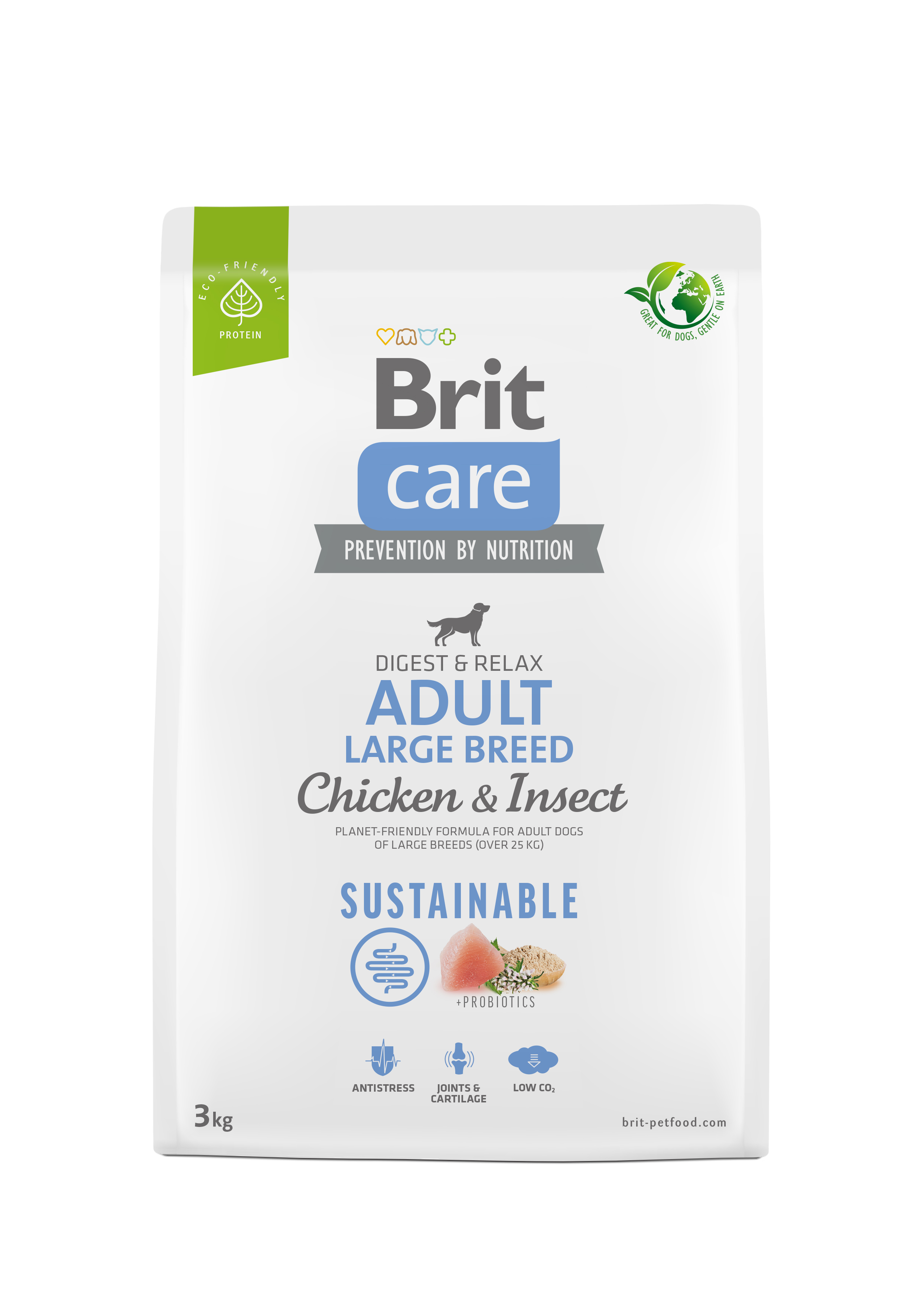 Brit Care Dog Sustainable Adult Large Breed – Chicken and Insect 3 kg