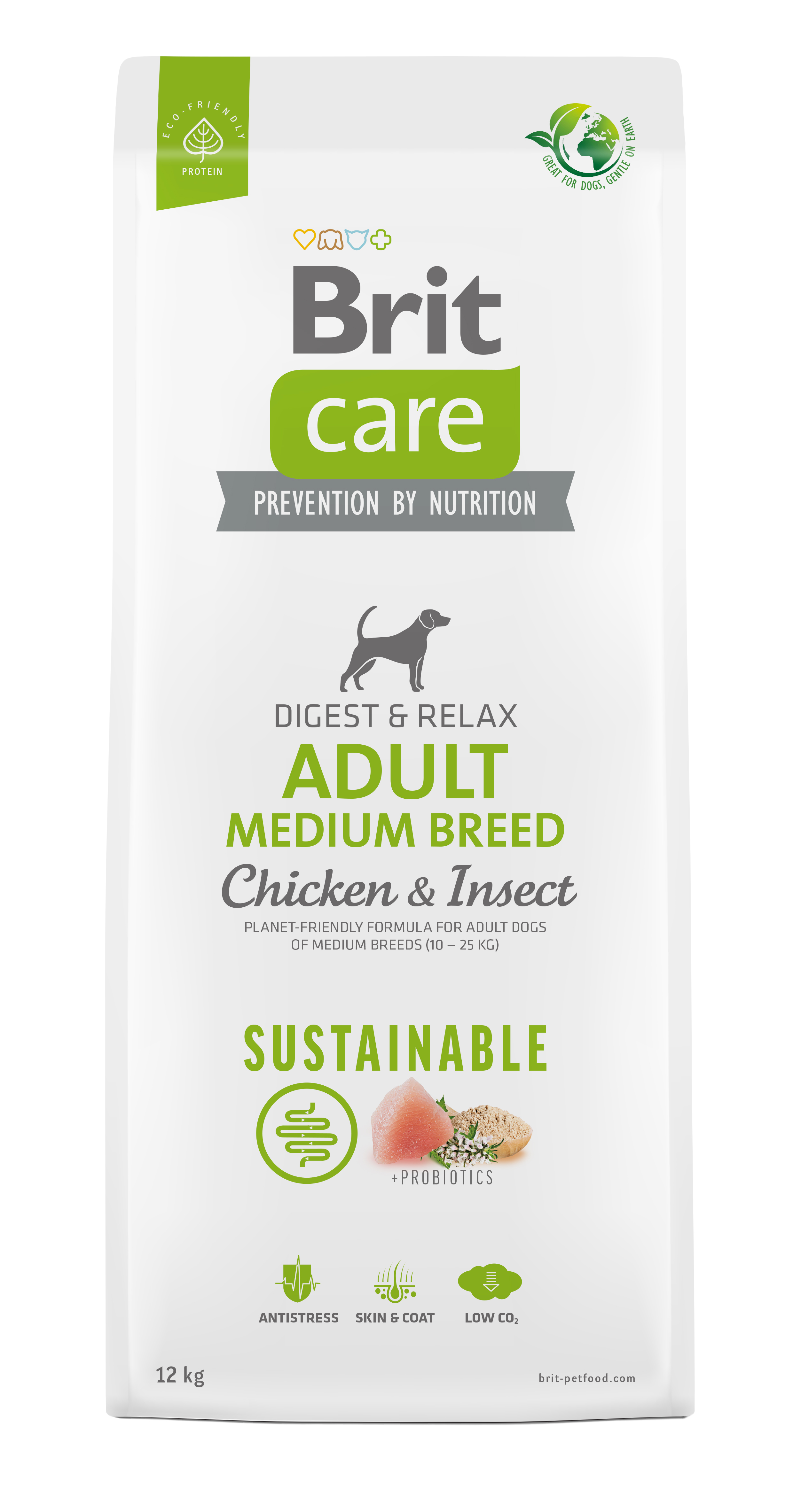 Brit Care Dog Sustainable Adult Medium Breed – Chicken and Insect 12 kg