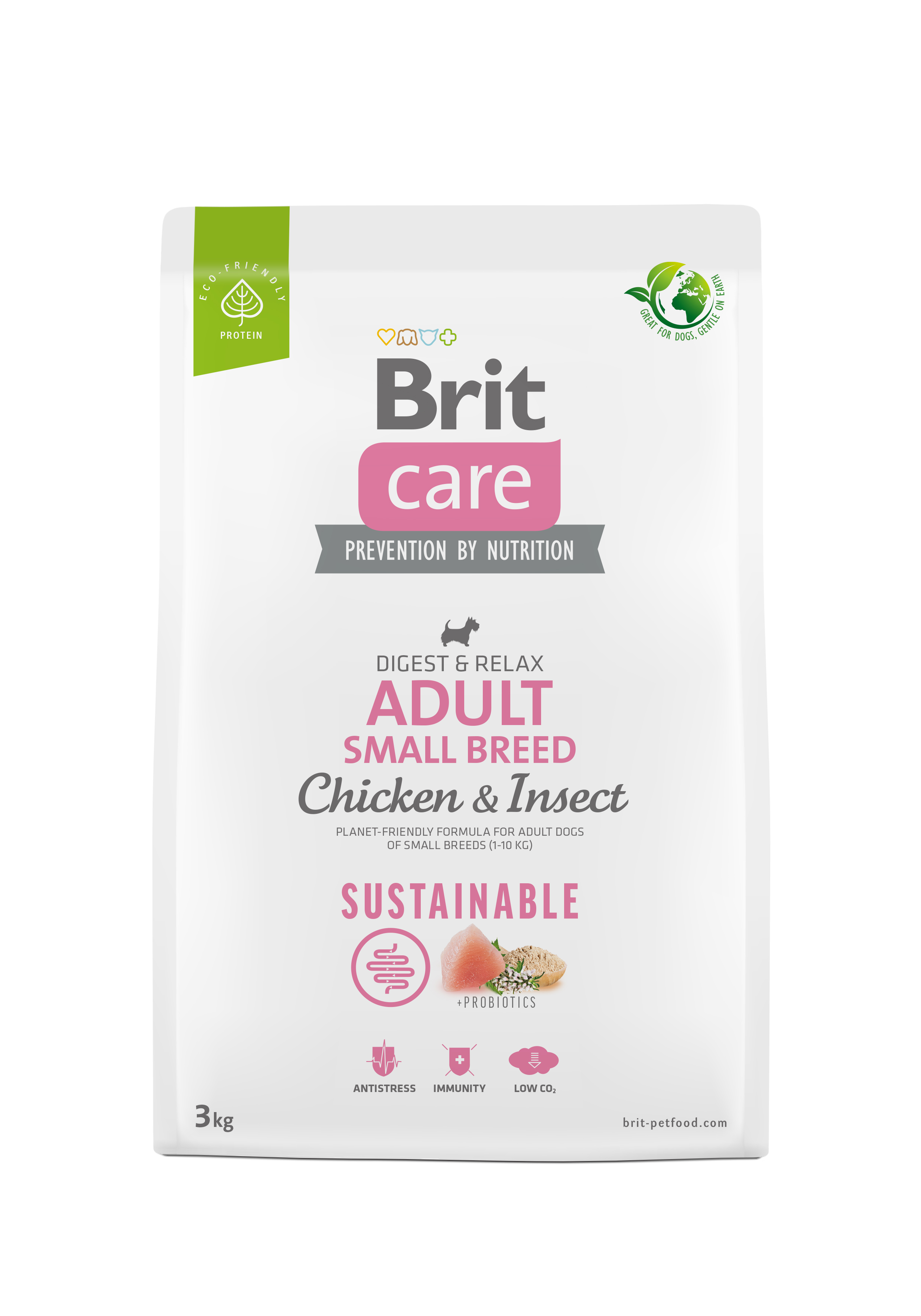 Brit Care Dog Sustainable Adult Small Breed – Chicken and Insect 3 kg