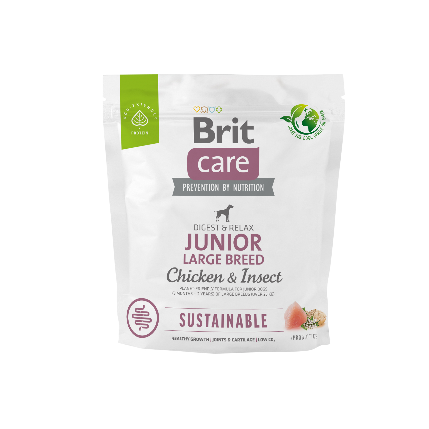 Brit Care Dog Sustainable Junior Large Breed – Chicken and Insect 1 kg