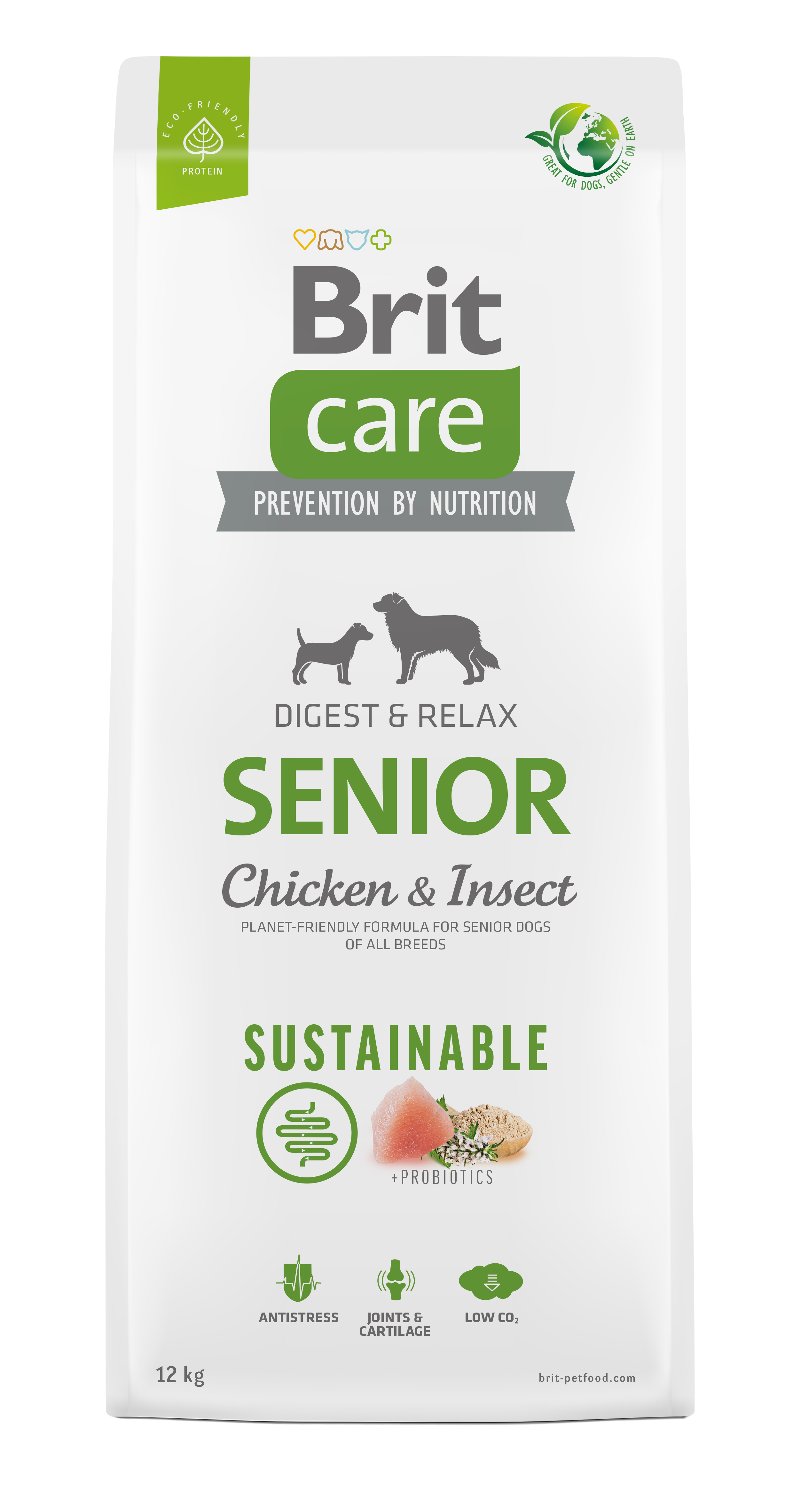 Brit Care Dog Sustainable Senior – Chicken and Insect 12 kg