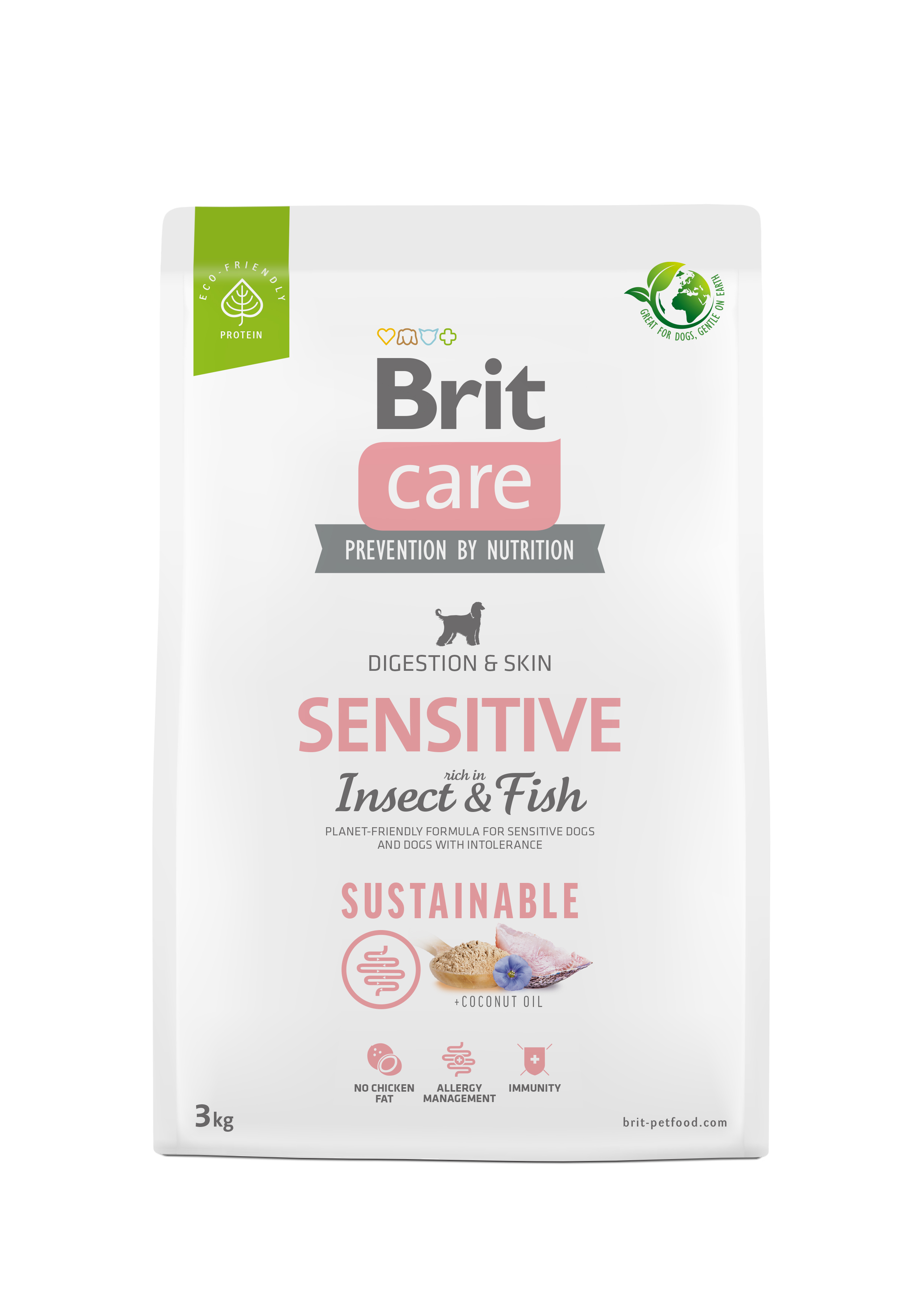 Brit Care Dog Sustainable Sensitive – Fish and Insect 3 kg