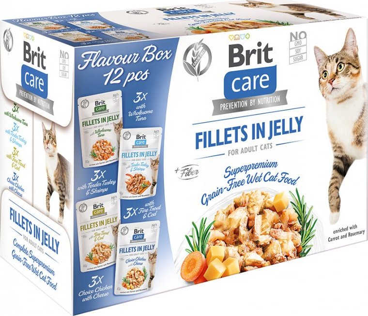 Brit Care Fillets in Jelly Flavour Box - 12x85g
