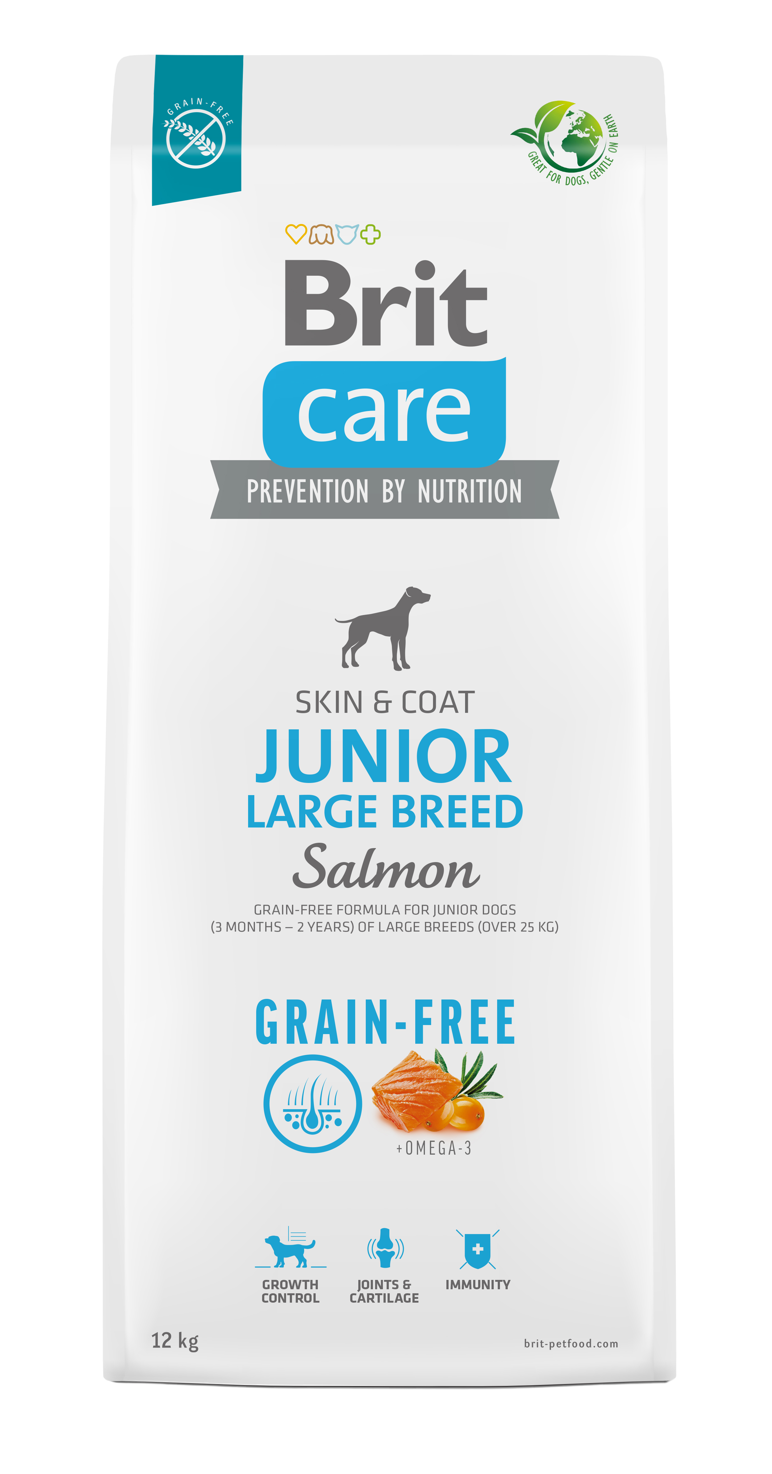 Brit Care Grain-free Junior Large Breed Salmon & Potato 12 kg