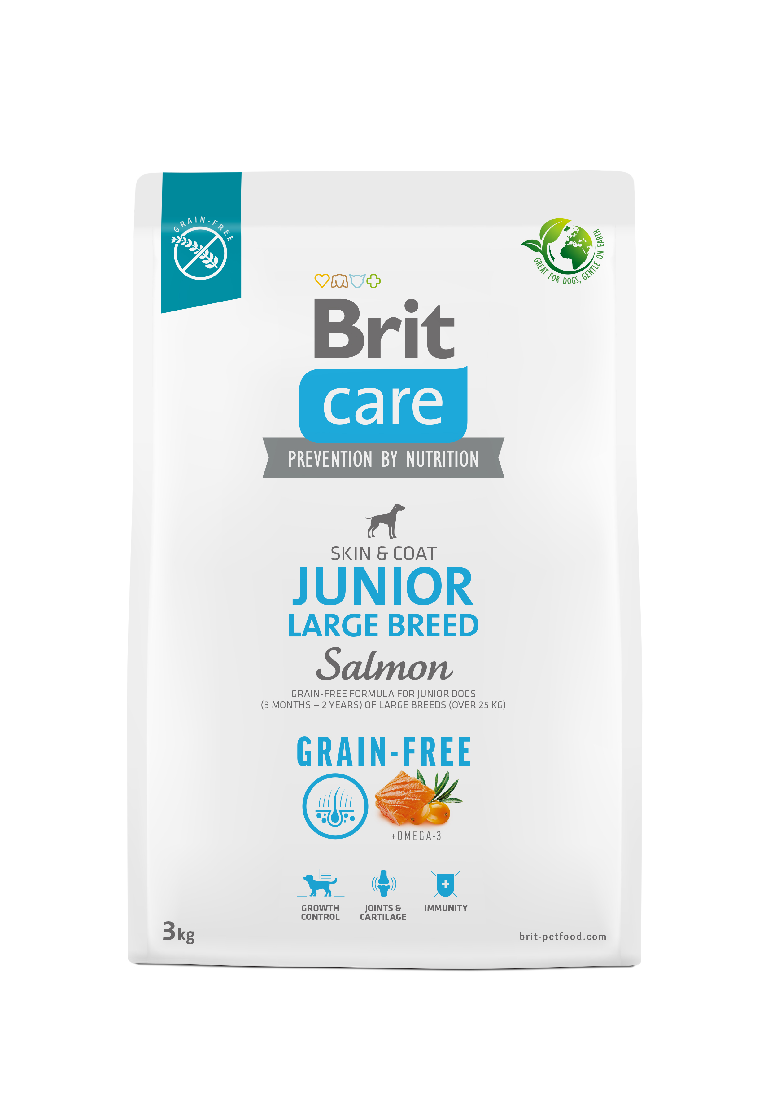 Brit Care Grain-free Junior Large Breed Salmon & Potato 3 kg