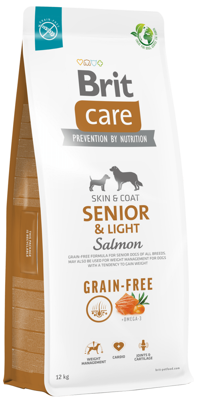 Brit Care Grain-free Senior & Light Salmon 12 kg