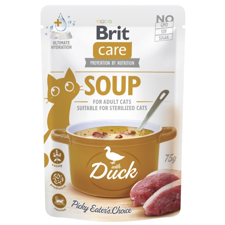 Brit Care Kap.Brit Care Cat Soup with Duck 75 g