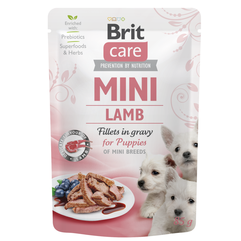 Brit Care Kap.Brit Care Mini Puppy Lamb fillets in gravy 85 g