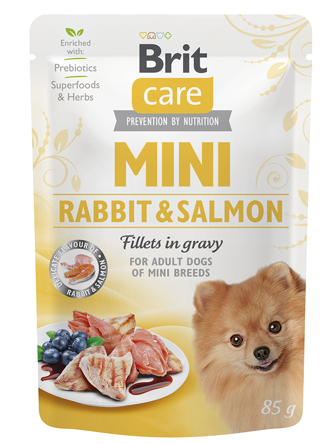 Brit Care Kap.Brit Care Mini Rabbit&Salmon fillets in gravy 85 g