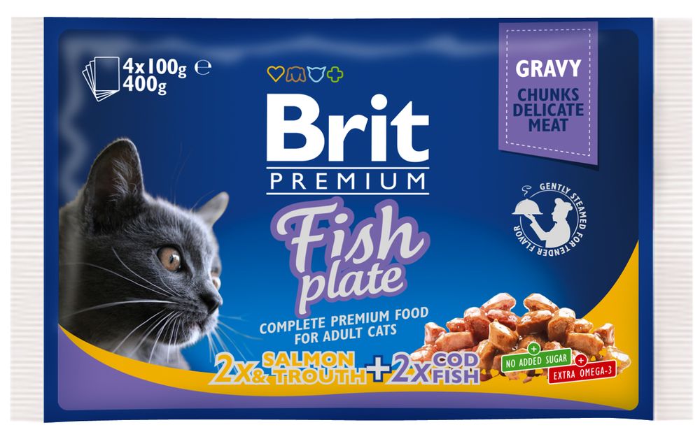 BRIT cat kapsa Rybí menu 4x100g - 1 balení