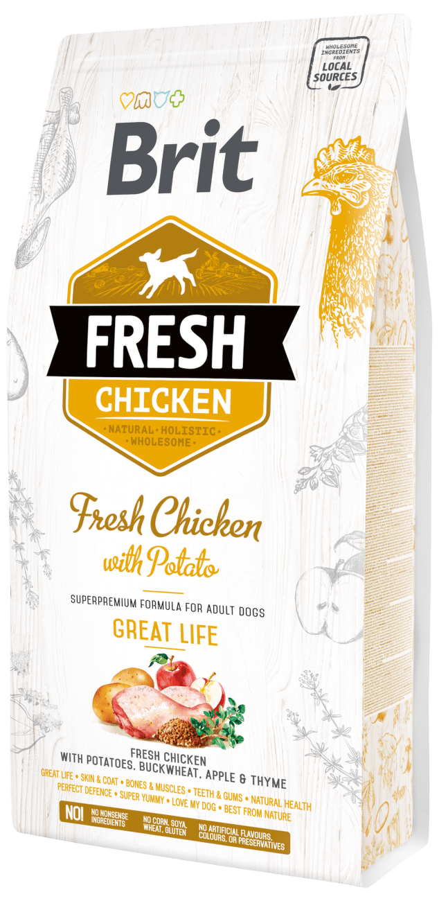 Brit Fresh Chicken with Potato Adult Great Life 2,5kg