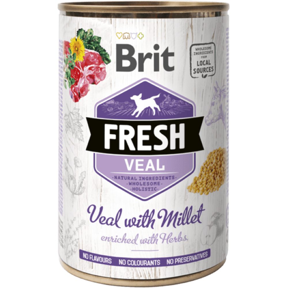 Brit Fresh Dog konzerva Veal with Millet 400 g | Konzerva pro psy | P58002