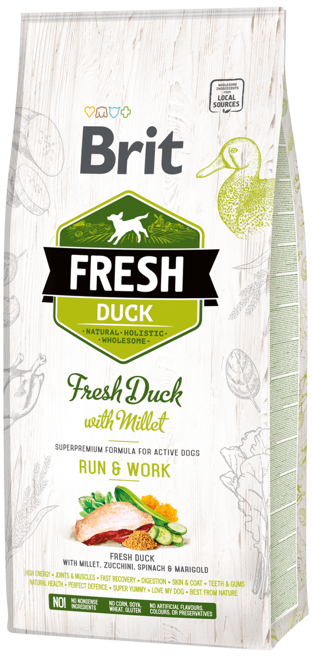 Brit Fresh Duck with Millet Active Run & Work 12kg