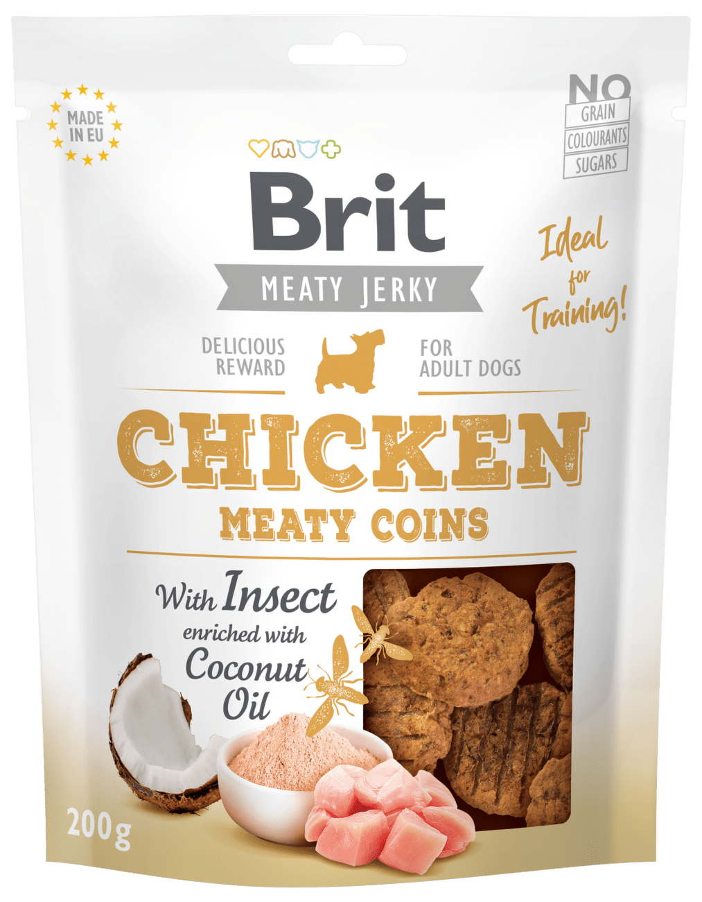 Brit Jerky Chicken with Insect Meaty Coins 200g