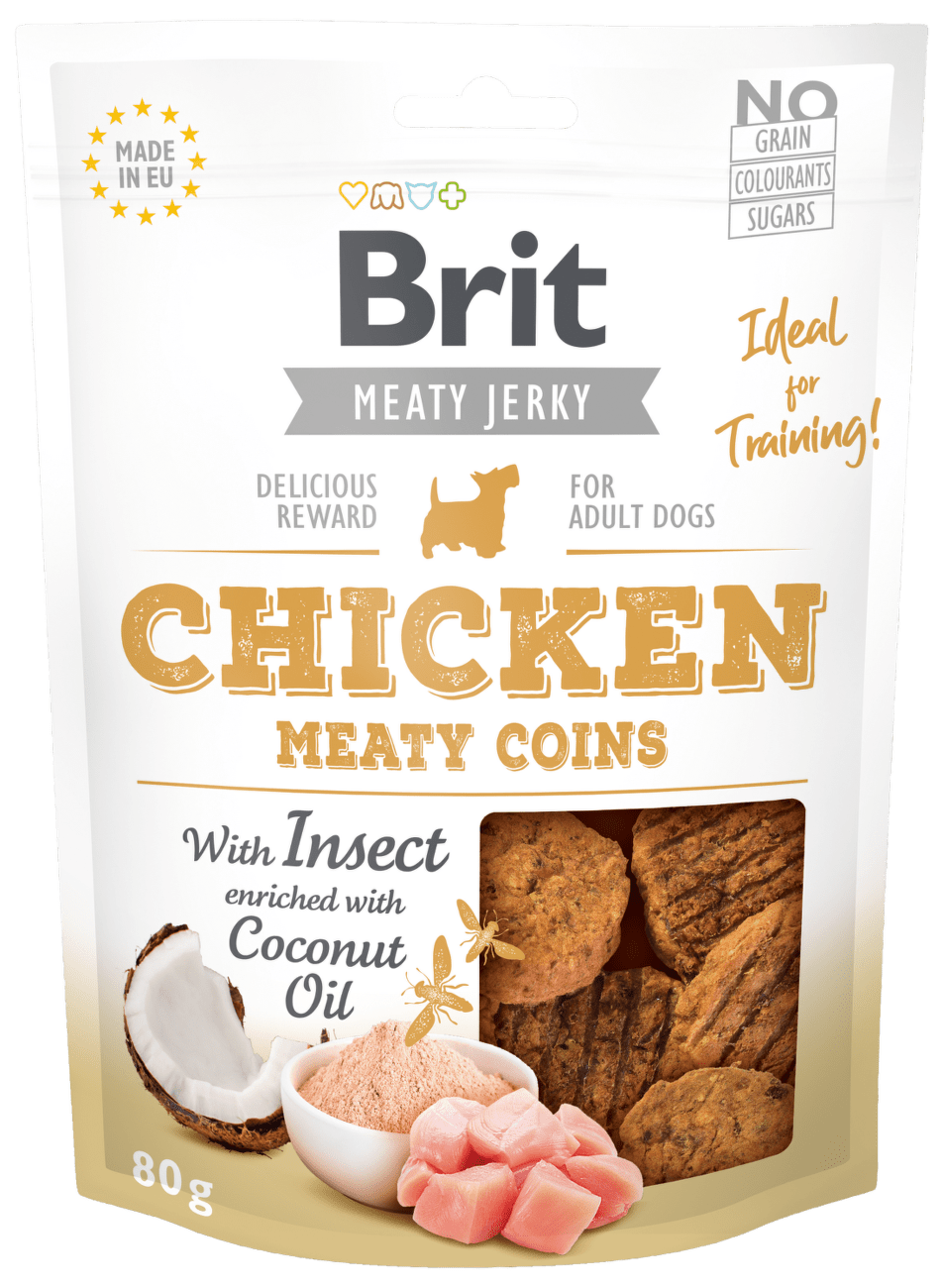 Brit Jerky Chicken with Insect Meaty Coins 80g