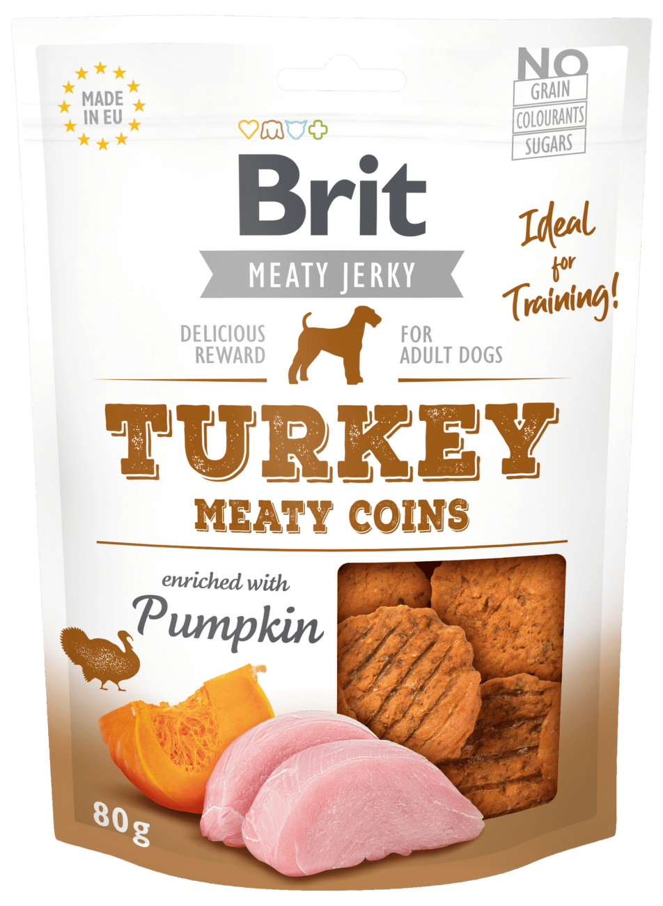 Brit Jerky Turkey Meaty Coins 80g
